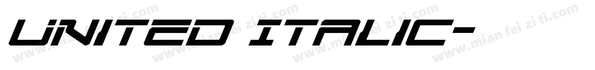 United Italic字体转换